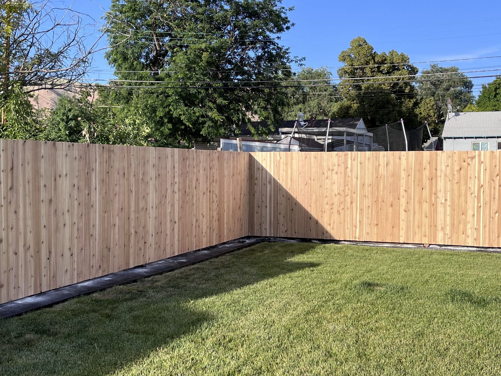 New cedar privacy fence built by Trusted Fence in West Valley City, Utah